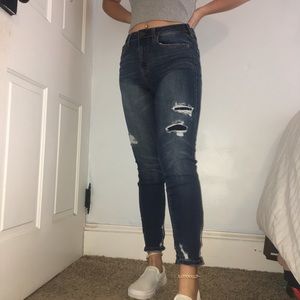 Distressed Dark Wash Jeans